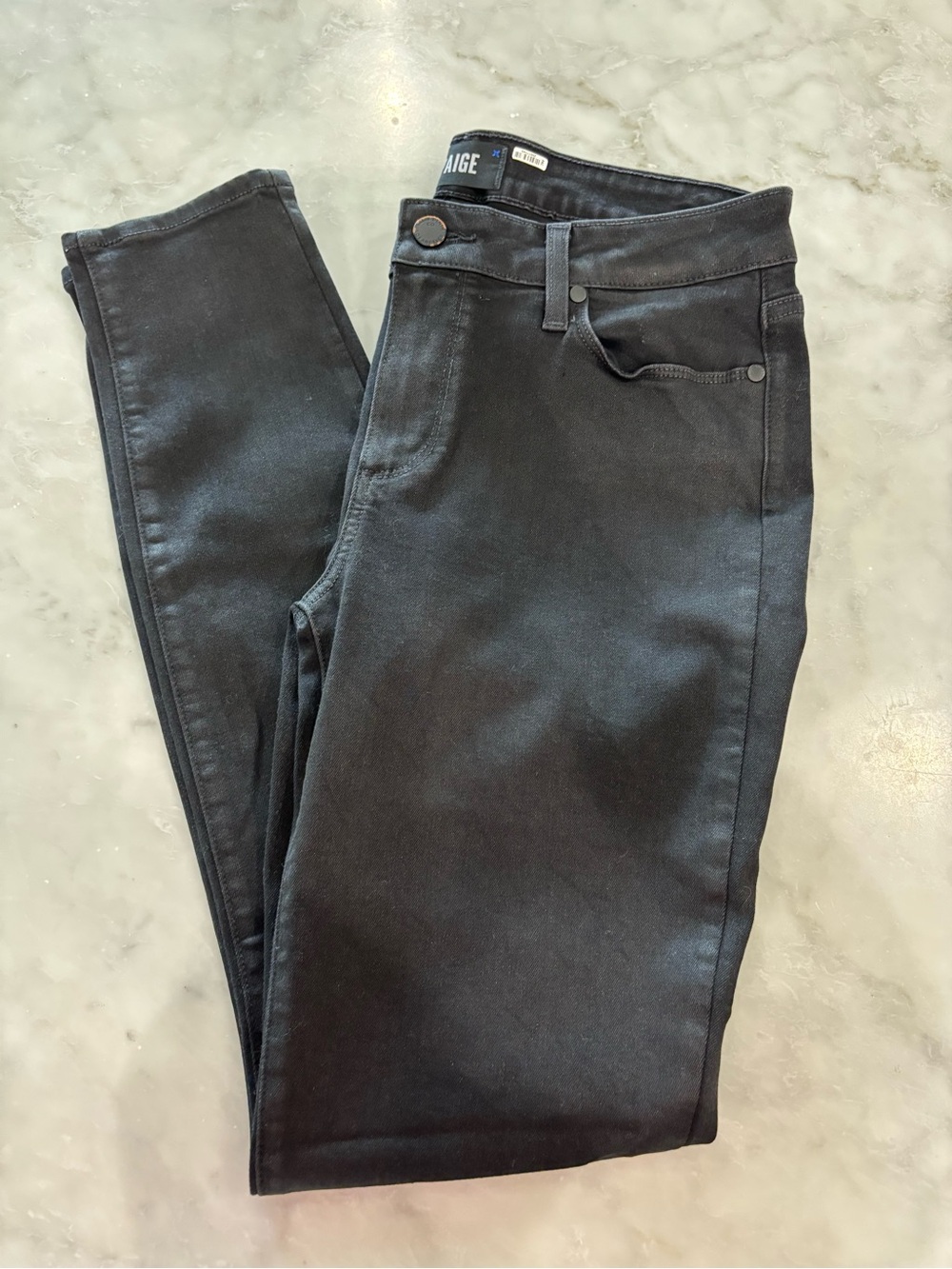 PAIGE Black Skinny Jeans - High Rise